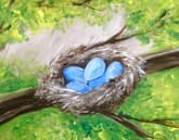 Blue Eggs in a Nest thumbnail