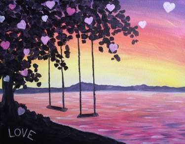 Swinging into Love - Paint and sip event at Vivianos (Chesterfield) in Chesterfield, MO - PaintNite.com