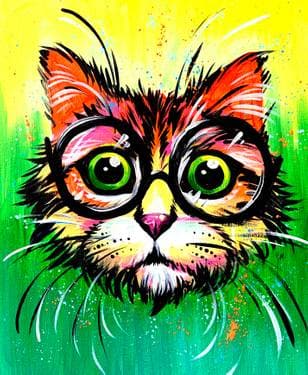 Wise Cat - Paint Nite event in Edmonton, AB