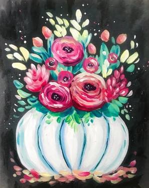 Pumpkin Blossoms - Paint Nite event in Santa Monica, CA
