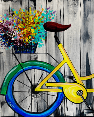 The Google Bike - Paint and sip event at PF Changs Sunnyvale in Sunnyvale, CA - PaintNite.com