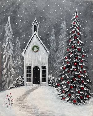 Christmas Chapel - Paint and sip event at Great River Brewery in Davenport, IA - PaintNite.com