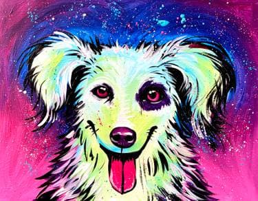 Space Dog - Paint Nite event in Santa Rosa Ave, CA