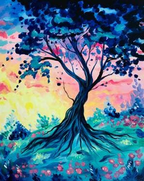 Tree of Color - Paint and sip event at Wild wing  in Toronto, ON - PaintNite.com