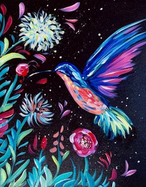 Hummingbird Night  - Paint and sip event at Mimi's Cafe (Tustin) in Tustin, CA - PaintNite.com