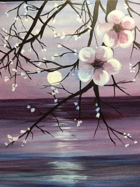 Blooming Moon - Paint and sip event at Bertucci's Chelmsford in CHELMSFORD, MA - PaintNite.com