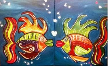 Couple of Fish - Paint Nite event in NAPA, CA
