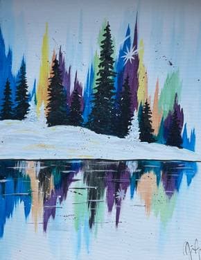 Colors in Winter - Paint Nite event in Anchorage, AK