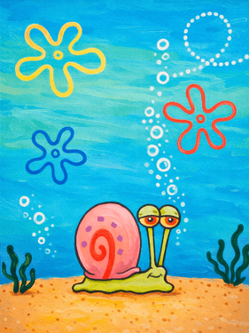 The Sea Snail ll - Paint and sip event at Mountain Mike's Pizza in Mountain View, CA - PaintNite.com