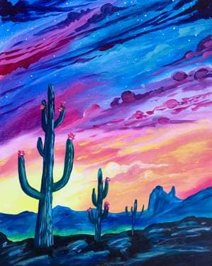 Desert Daze II - Paint and sip event at Dave  & Buster's Phoenix in PHOENIX, AZ - PaintNite.com