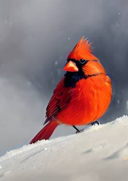 Snowy Cardinal 2 - Paint and sip event at The Creek Pub& Eatery in Grand Valley, ON - PaintNite.com