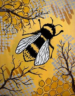 Buzz Buzz - Paint and sip event at Feral Public House - Heathen in Vancouver, WA - PaintNite.com