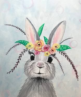 Floral Bunny II - Paint and sip event at The Rec Room - Barrie in Barrie, ON - PaintNite.com