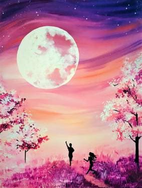 Chasing The Moon - Paint Nite event in Mississauga, ON
