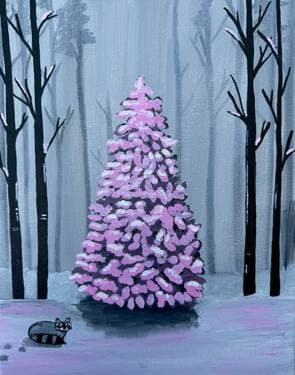 Winter in Pink - Paint and sip event at Kelseys Grandpark in MISSISSAUGA, ON - PaintNite.com