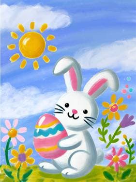 Easter joy - Paint and sip event at Atelier d'Art Hadieh in Saint-Jean-sur-Richelieu, QC - PaintNite.com