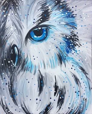 Winter OWL in Snow - Paint Nite event in Winnipeg, MB