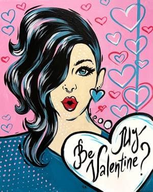 Be My Valentine? - Paint and sip event at Chateau Diana in HEALDSBURG, CA - PaintNite.com