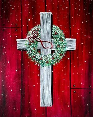Christmas Cross - Paint Nite event in PORTLAND, OR