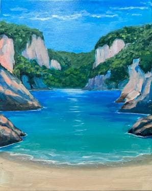 Secret Beach - Paint and sip event at Canlan Sports- Langley Twin Rinks in Langley, BC - PaintNite.com
