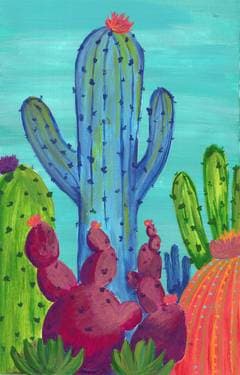 Cactus Landscape - Paint Nite event in Gilbert, AZ