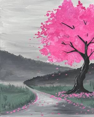 Path of Blossoms - Paint and sip event at East Side Heartland in Mississauga, ON - PaintNite.com