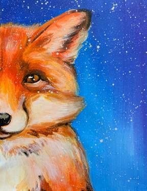 Foxy Winter Night - Paint and sip event at Palmetto--Don Nachos in Palmetto, GA - PaintNite.com