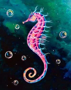 Seahorse Empress - Paint and sip event at Rincon Brewery-Ventura in Ventura, CA - PaintNite.com