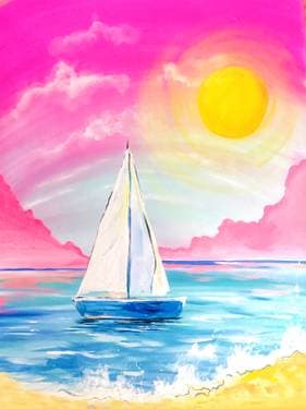 Summer Sailboat II - Paint and sip event at Allie Katz Bar and Grill in Augusta, GA - PaintNite.com
