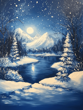 Winter Walk  - Paint and sip event at Canlan Sports- Langley Twin Rinks in Langley, BC - PaintNite.com
