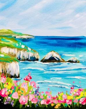 Serene Sea View - Paint and sip event at Madison's 1212 in Calgary, AB - PaintNite.com