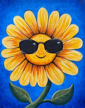 Cool Sunflower - Paint and sip event at Peoria Pizza Works in Peoria Heights, IL - PaintNite.com