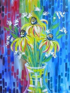 Black Eyed Susans - Paint and sip event at Barleycorn's Florence in Florence , KY - PaintNite.com