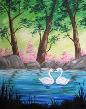 Swan Lake Love - Paint Nite event in Toronto, ON