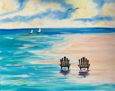 Sitting Seaside - Paint Nite event in MESA, AZ