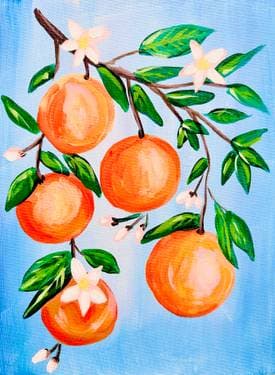 Summer Oranges  - Paint and sip event at Portage Orchard Pub & Grill in Gatineau, QC - PaintNite.com