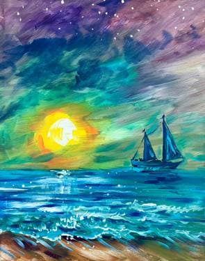 Into the Mythic  - Paint and sip event at Kosmos in Leduc, AB - PaintNite.com
