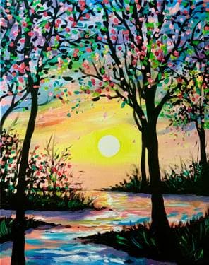 Whimsical Dawn - Paint and sip event at Kingston House in Toronto, ON - PaintNite.com