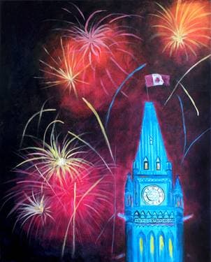 Celebrate Canada  - Paint and sip event at Mossop's Social House in Toronto , ON - PaintNite.com