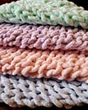 Hand Knit Lap Throw or Baby Blanket thumbnail view