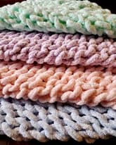 Hand Knit Lap Throw or Baby Blanket thumbnail