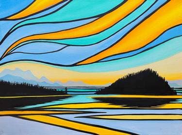 Reflecting - Paint and sip event at Small Gods Brewery in Sidney, BC - PaintNite.com