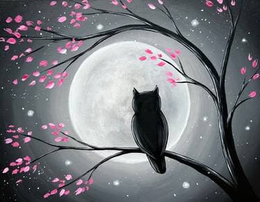 Lunar Guardian - Paint and sip event at Sidelines Sports Bar & Grill - Glen Burnie in Glen Burnie, MD - PaintNite.com