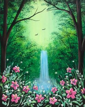 Jungle Falls - Paint Nite event in Peoria, IL