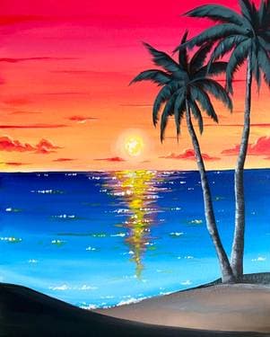 One Last Sunset - Paint and sip event at Parktown Pizza Willow Glen in San Jose, CA - PaintNite.com