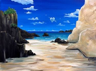 Sand Rock Beach - Paint and sip event at Mossop's Social House in Toronto , ON - PaintNite.com