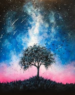 Midnight Rising - Paint and sip event at The Unicorn on 4 in Calgary, AB - PaintNite.com