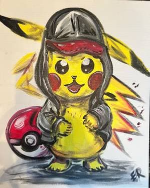 Pikachu  - Paint Nite event in Edmonton, AB