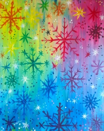 Rainbow Snowflakes