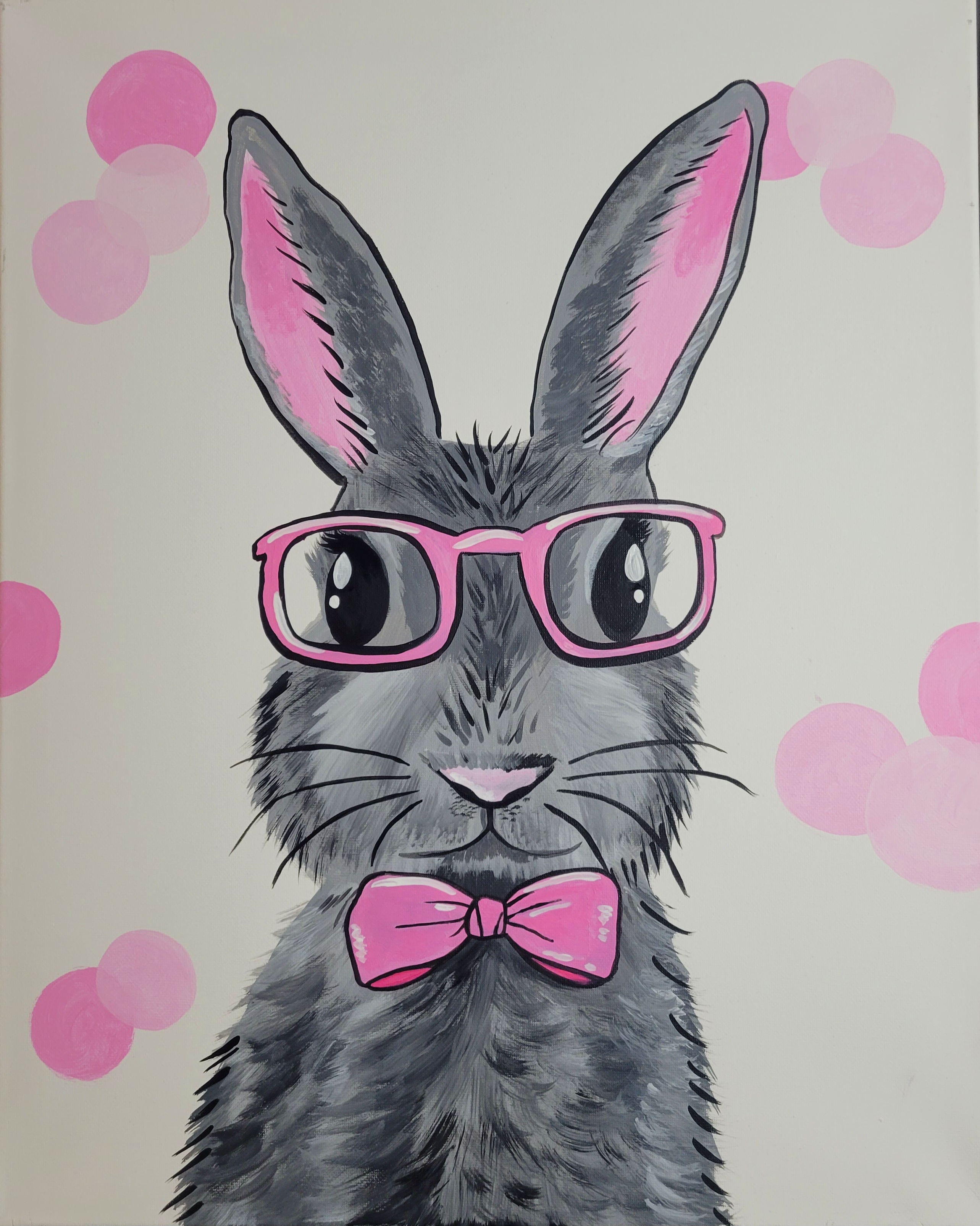 Furry Four Eyes - Paint and sip event at Symposium Cafe Alliston in Alliston, ON - PaintNite.com